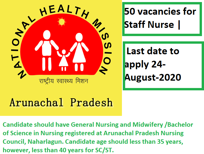 NRHM Recruitment Drive 2020, Staff Nurse vacancy in Arunachal Pradesh, Arunachal Pradesh health department recruitment, regular staff nurse vacancy in Arunachal, NHRM Arunachal Pradesh recruitment drive in 2020, nrhmarunavhal gov, how to apply NHRM Arunachal padesh recruitment drive 2020, Age limit of NHRM Drive 2020, Offilne mode of nhrm arunachalpadesh drive 2020