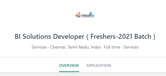 Freshers Drive for 2021 batch