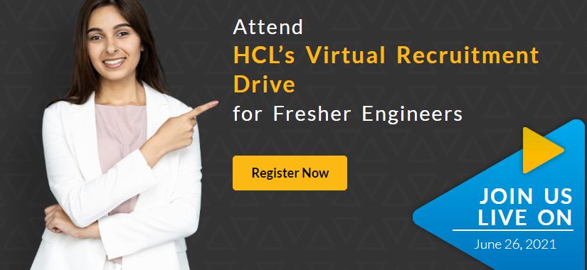 HCL Virtual Recruitment Drive