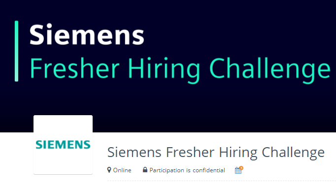Siemens Fresher Hiring Challenge