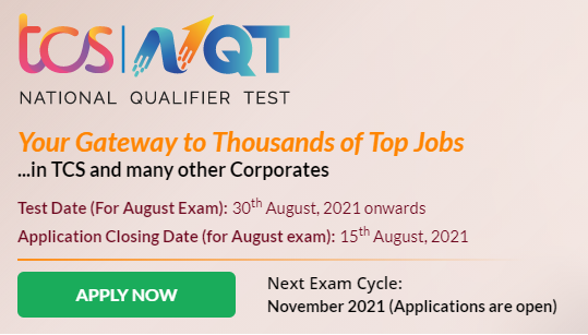 tcs nqt august 2021