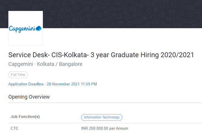 Capgemini Service Desk