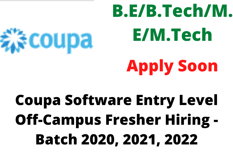 Coupa Software Entry Level Off-Campus Fresher Hiring