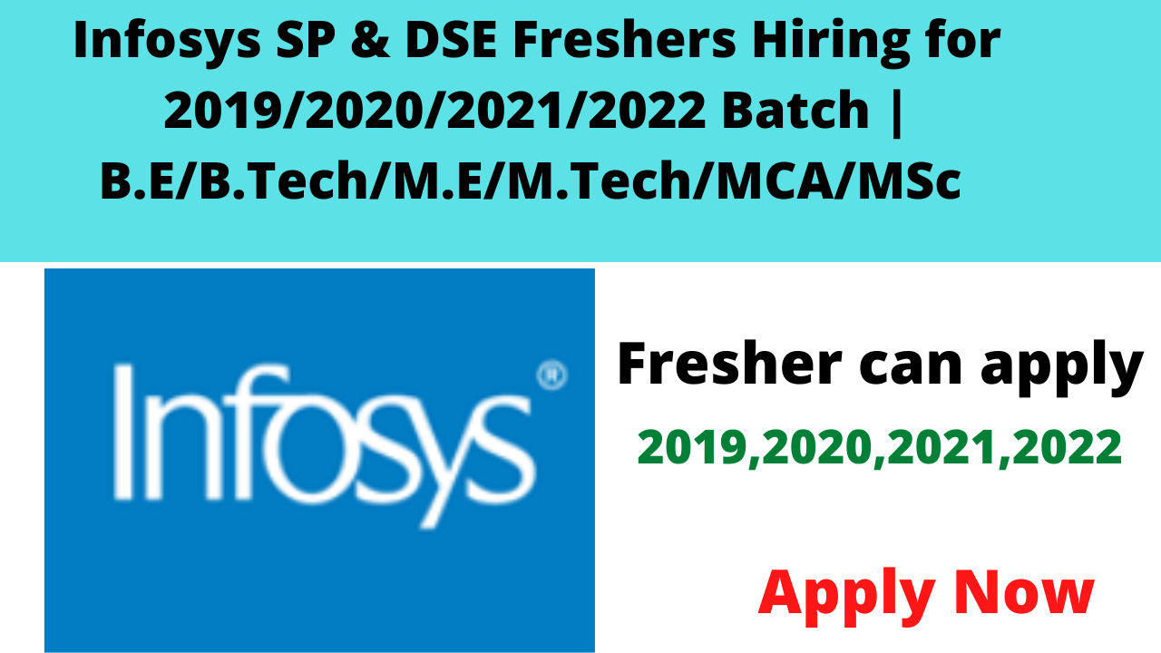 Infosys SP & DSE Freshers Hiring