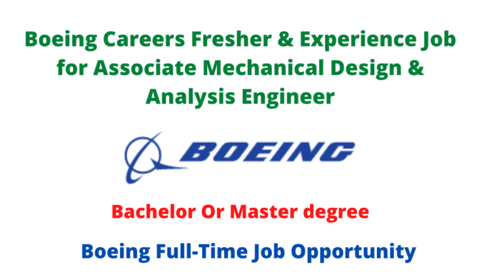 Boeing Careers Fresher & Experience Job