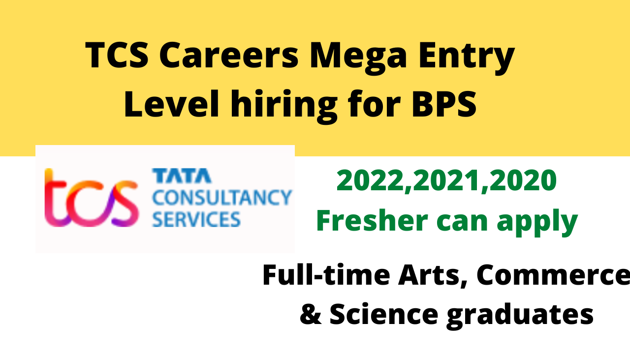 TCS Careers Mega hiring