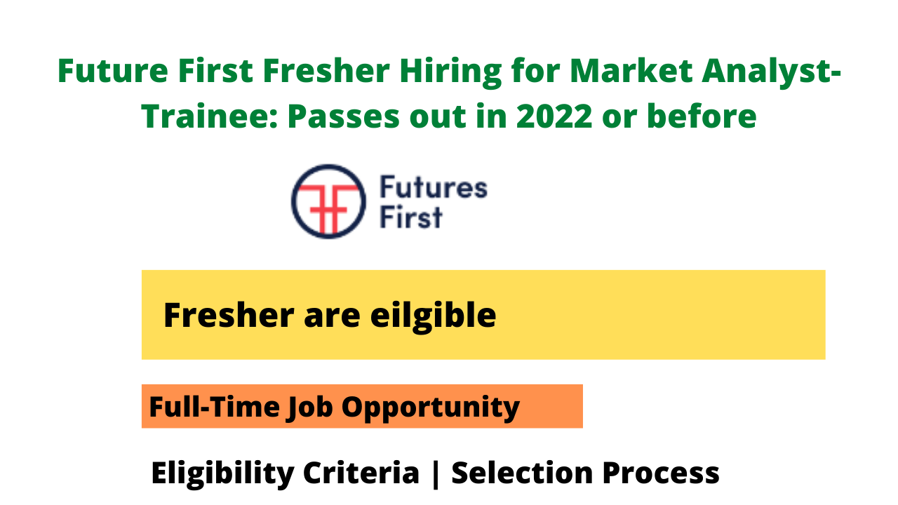 Future First Fresher Hiring for Market Analyst-Trainee