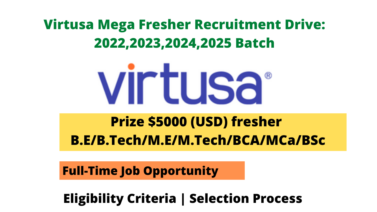 Virtusa Mega Fresher Recruitment Drive 2022,2023,2024,2025 Batch