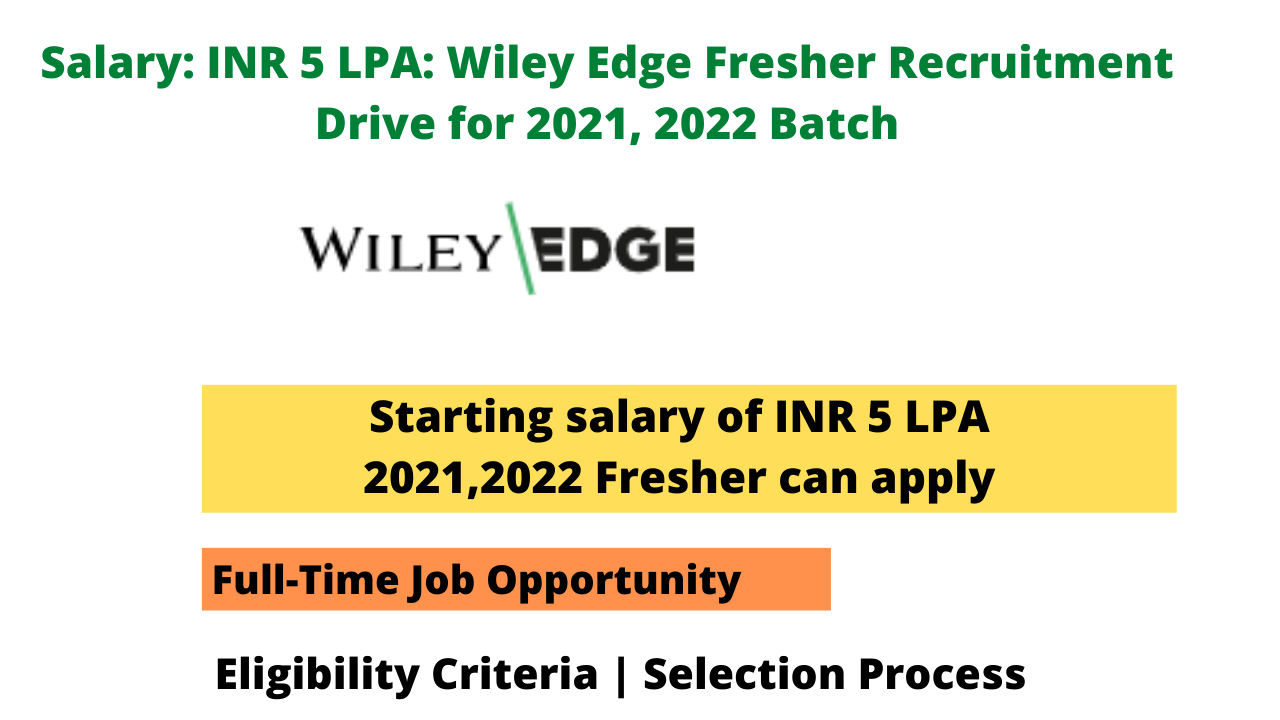 Wiley Edge Off Campus Recruitment Drive
