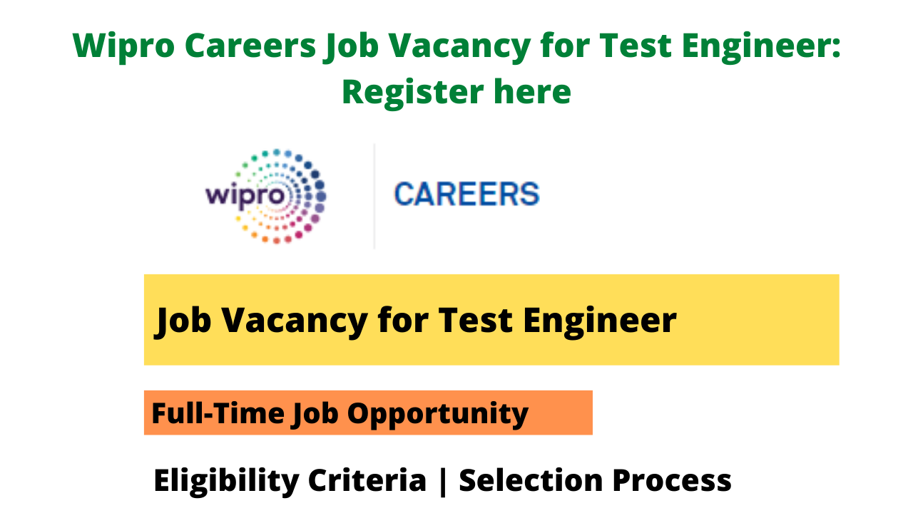 Wipro Careers Job Vacancy for Test Engineer