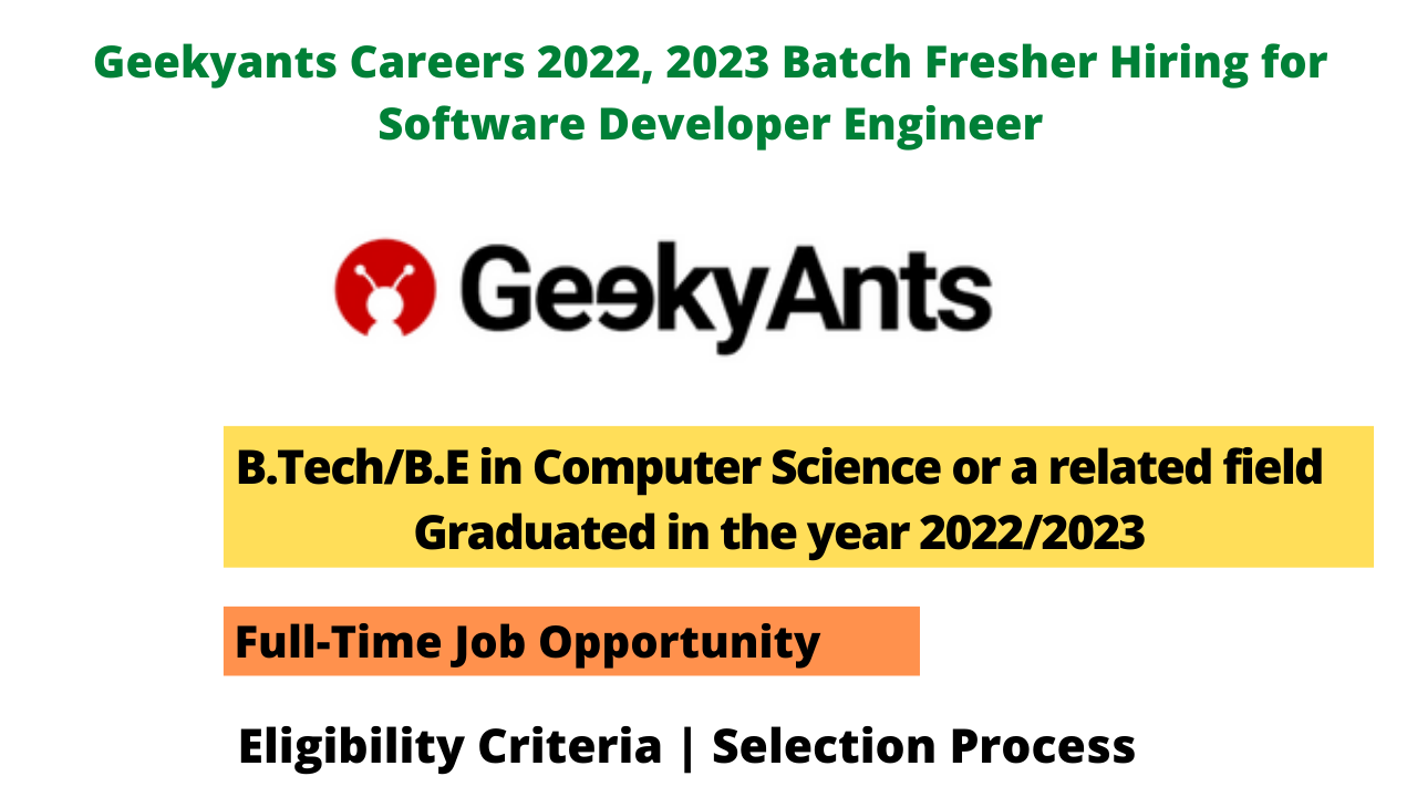 Geekyants Off Campus Recruitment Drive