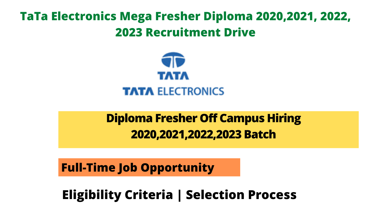 TaTa Electronics Mega Fresher Diploma