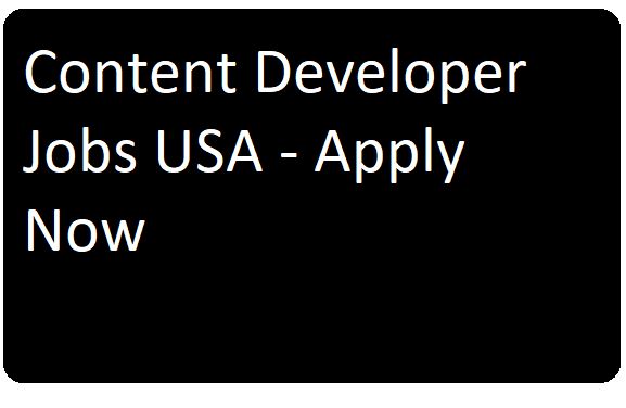 Content Developer Job USA