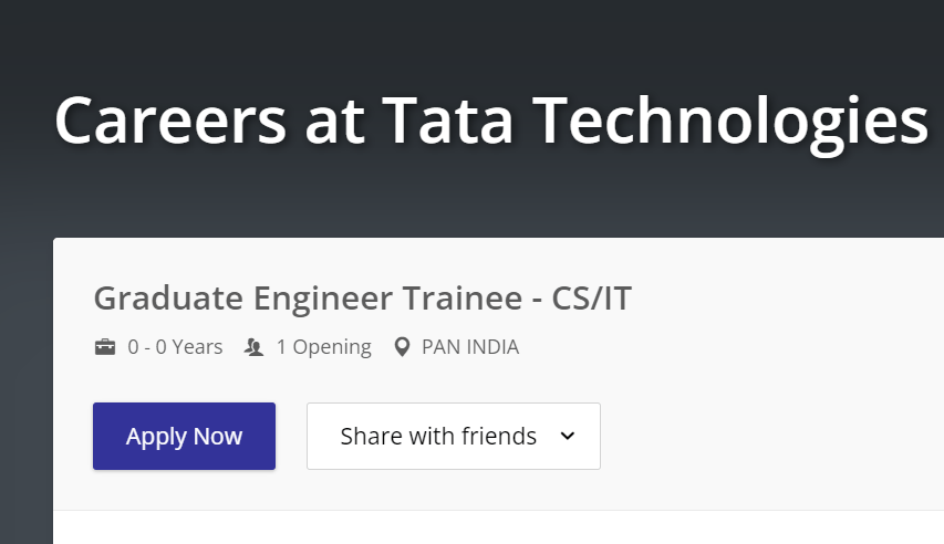 TaTa Technologies Off Campus
