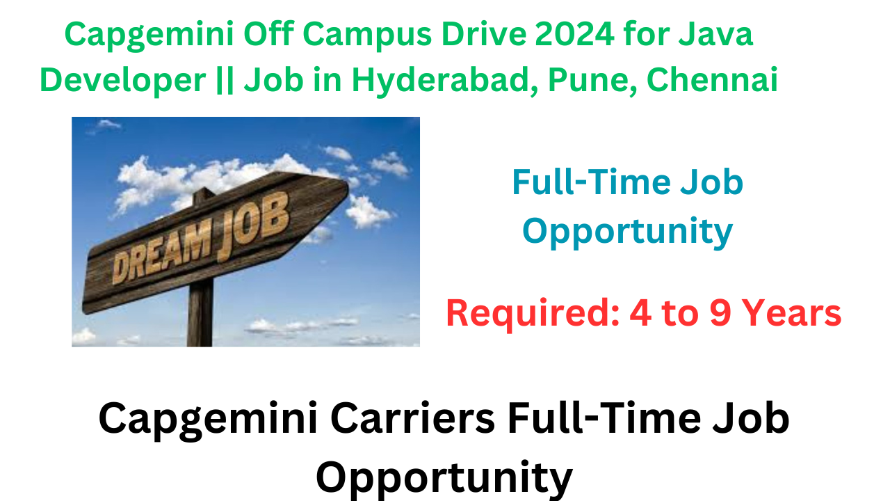 Capgemini Off Campus Drive 2024