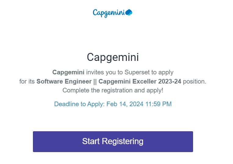 Capgemini Exceller Off Campus 2024
