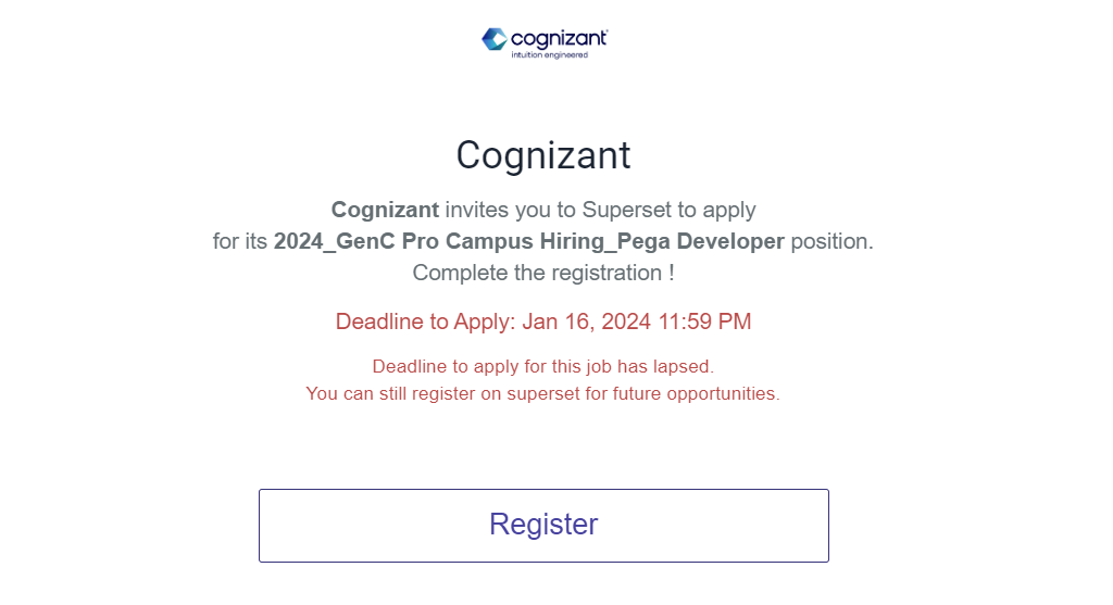 Cognizant GenC Drive 2024