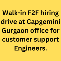 Capgemini Walk-in F2F hiring drive
