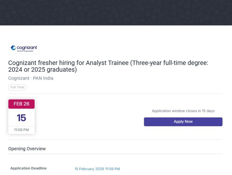 Cognizant Superset 2026 Fresher hiring-For 2024, 2025 Batch ...