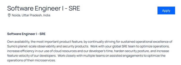 Sumo Logic Hiring Fresher For Software Engineer: Apply Link - Seekajob